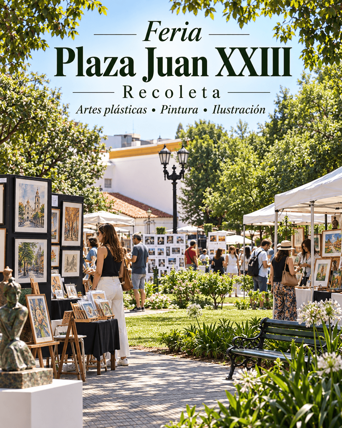 Ferias de Manualistas — Plaza Juan XXIII (artes plásticas, Recoleta)